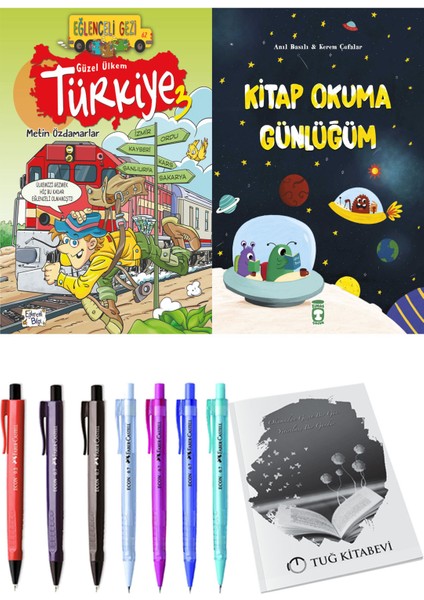 Kitap Okuma Günlüğüm ve Güzel Ülkem Türkiye 3 2li Set