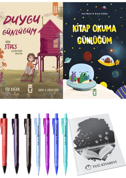 Kitap Okuma Günlüğüm ve Duygu Günlüğüm Mira Stres Kulübesi'nden Ayrılıyor 2li Set