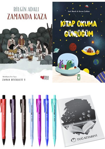 Kitap Okuma Günlüğüm ve Zamanda Bisikleti 3 Zamanda Kaza 2li Set