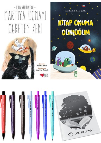 Kitap Okuma Günlüğüm ve Martıya Uçmayı Öğreten Kedi 2li Set
