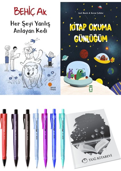 Kitap Okuma Günlüğüm ve Her Şeyi Yanlış Anlayan Kedi 2li Set