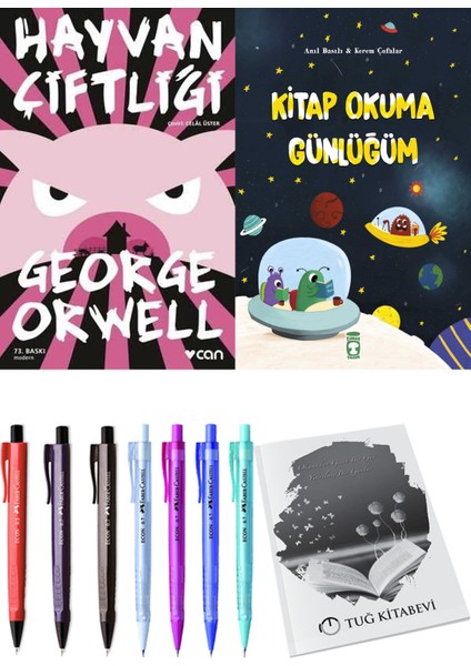Kitap Okuma Günlüğüm ve Hayvan Çiftliği 2li Set