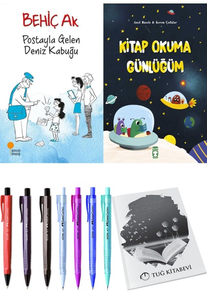 Kitap Okuma Günlüğüm ve Postayla Gelen Deniz Kabuğu 2li Set