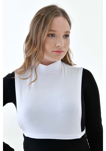 Mirach Curve Büyük Beden Dik Yaka Kolsuz Boyunluk Boyun Kapatıcı Crop Body fiyatları