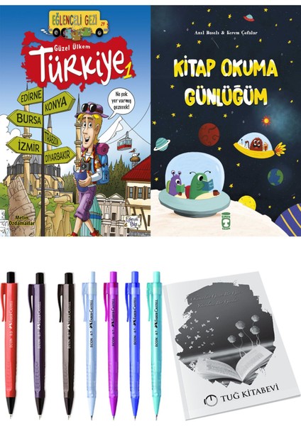 Kitap Okuma Günlüğüm ve Güzel Ülkem Türkiye 1 2li Set