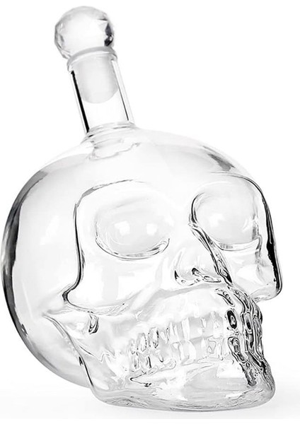 1 Litre Kuru Kafa Cam Şişe Viski Likör Şarap Hediyelik Karaf Kafatası Tasarım Hediye Karafı Şişesi fırsatları