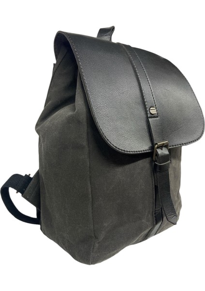 Vintage Kanvas Tek Bölmeli Büzgülü Kapaklı Disayn Gezi Kamp Okul Günlük Sırt Çantası 24 cm x 35 cm fiyatları