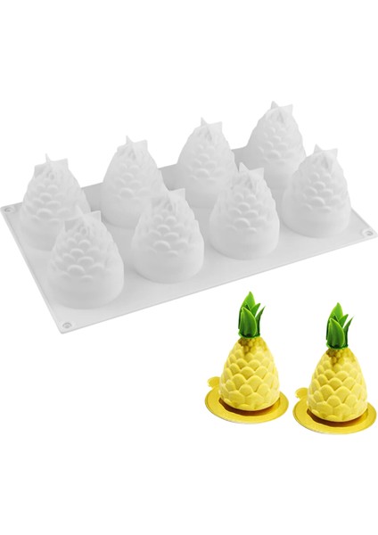 Profesyonel Silikon Armut Kalıp 8 Bölmeli