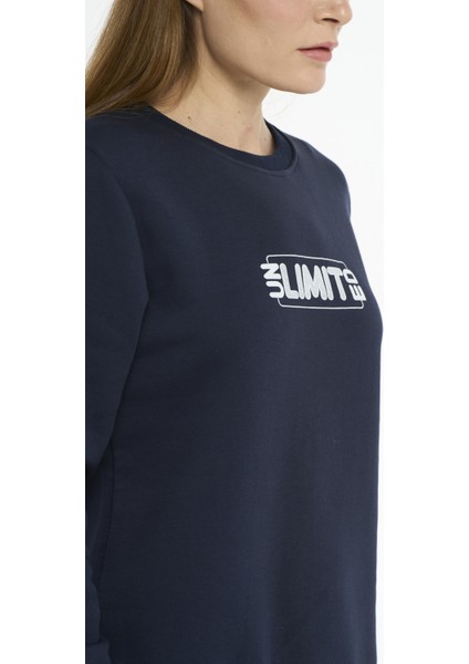 Kadın Pamuklu Içi Polarlı Bisiklet Yaka Sweatshirt modelleri
