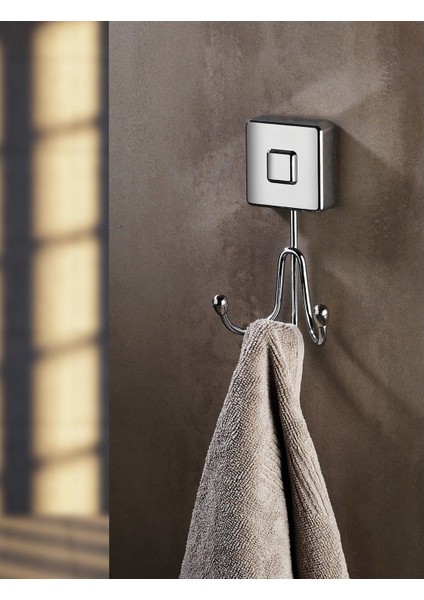 Yapışkanlı Bornoz Askısı Bornozluk 3'lü Banyo Boy Havlusu Bornoz Askılığı Yapışkanlı