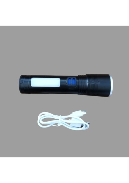 LED Aydınlatmalı Şarjlı El Feneri
