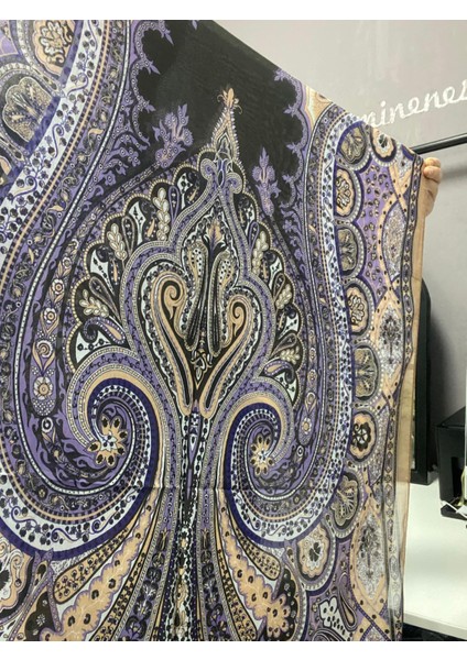 Ladure Hint Ipek Şal Mor Siyah modelleri