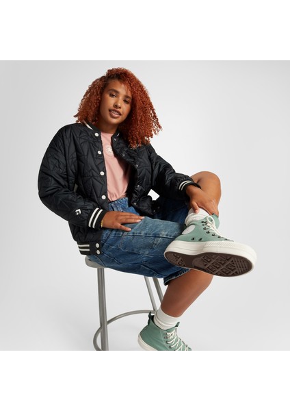 Chuck Taylor All Star Lift Platform Play On Utility Kadın Yeşil Sneaker modelleri