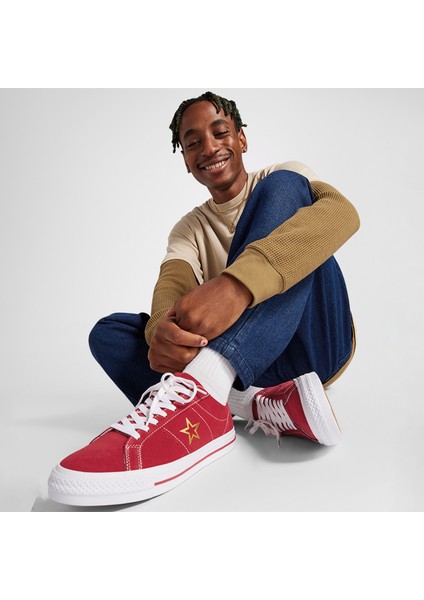 Cons One Star Pro Suede Kadın Kırmızı Sneaker fiyatları