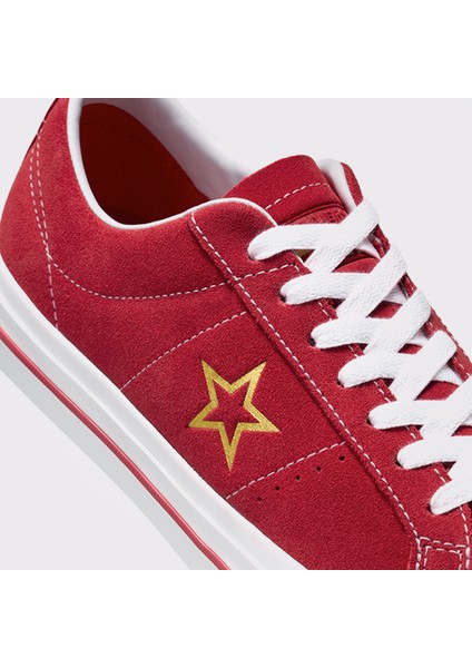 Cons One Star Pro Suede Kadın Kırmızı Sneaker indirimleri