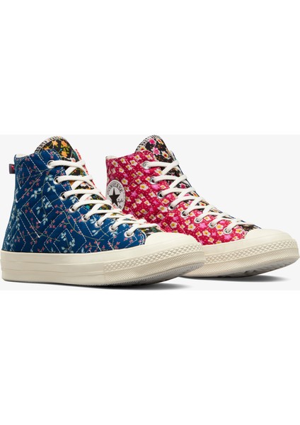 Beyond Retro Upcycled Floral Chuck 70 Unisex Mavi/kırmızı Sneaker fiyatları