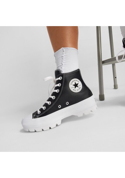 Chuck Taylor All Star Lugged Leather Kadın Siyah Sneaker modelleri