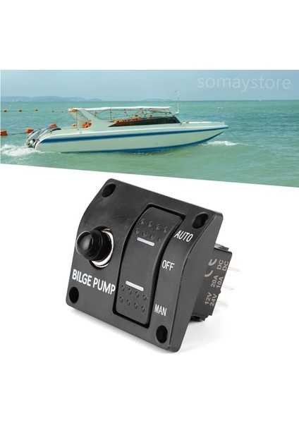 Marin Sintine Pompası Kontrol Paneli 12-24V 63X73MM Seaflo fırsatları