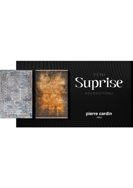 Suprise ZC02L Bakır Antrasit Viskon Akrilik Yumuşak Dokulu Modern Desen Halı