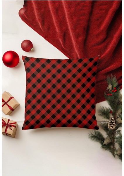 4'lü Kırlent Kılıf Seti Yılbaşı Christmas Deseni Çift Taraflı Dijital Baskılı fiyatları