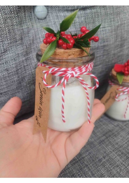 Mantar Tıpalı Cam Şişe Soya Wa x Mum Kavanozu, Dekoratif Mum, Hediyelik Mum, Noel,yeni Yil Hediye,yeni Iş,noel,doğumgünü,yeniev Hediyesi Dekoratif Hediyelik Mum