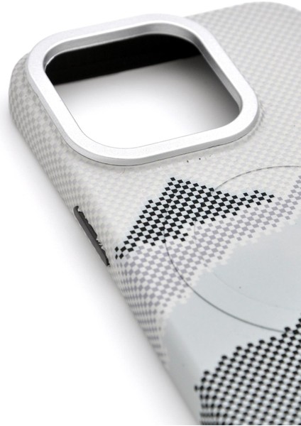 Apple iPhone 16 Pro Uyumlu Dijital Desenli Magsafe Şarj Özellikli Silikon Kapak Kılıf fiyatları