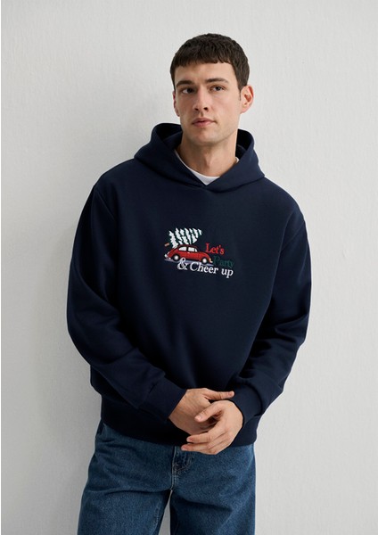 Yılbaşı Temalı Lacivert SWEATSHIRT0S10298-82318