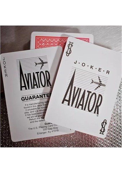 Avıator Poker Cırcle Back Standard Kırmızı Oyun Kartı-Bıcycle
