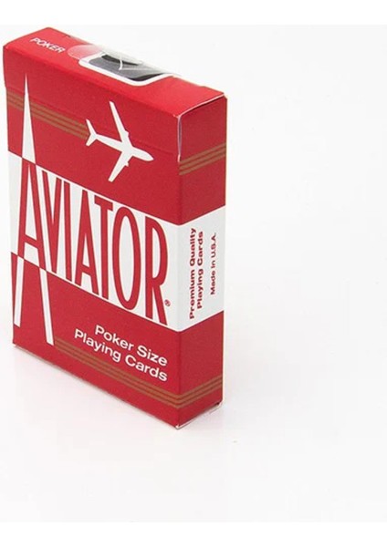 Avıator Poker Cırcle Back Standard Kırmızı Oyun Kartı-Bıcycle