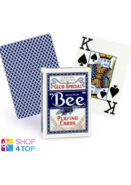 Bee Jumbo Plastık Poker Oyun Kartı Gold Deste-Mavı-Bıcycle modelleri