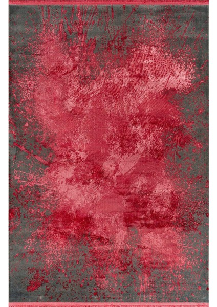 Suprise ZC02M Pembe Antrasit Viskon Akrilik Yumuşak Dokulu Modern Desen Halı
