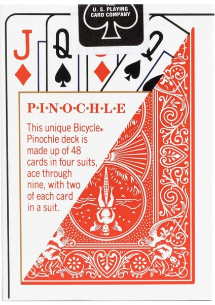 Pınochle Red Oyun Kartı-Bıcycle