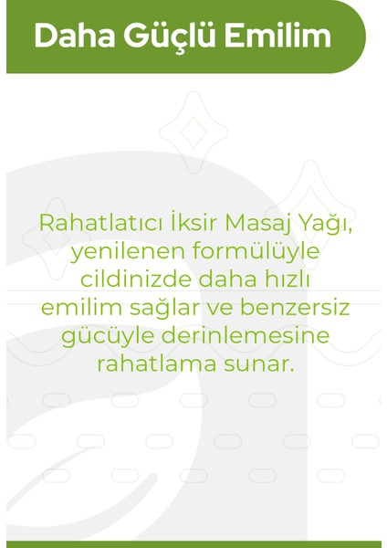 Rahatlatıcı Yağ ve Vücutta Hızlı Etkili Doğal Formül