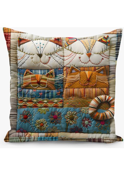 4'lü Kırlent Kılıf Seti Yılbaşı Christmas Deseni Çift Taraflı Dijital Baskılı fırsatları