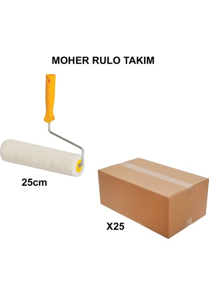 Izmir Fırça Arge Toptan Moher Rulo Takım 25CM-25 Adet 011847