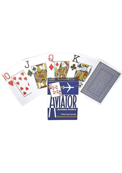 Avıator Jumbo Poker Cırcle Back Mavı Oyun Kartı-Bıcycle indirimleri