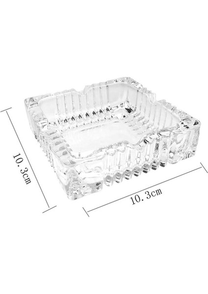 Büyük Cam Küllük, Sigara ve Purolar Için Uygun, Şeffaf Kristal Kül Tablası