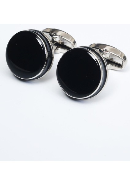 7.5cm Siyah Desenli Mendilli Kravat & Siyah Kol Düğmesi Kutulu Hediye Seti fiyatları