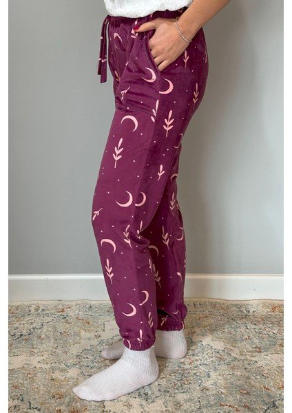 Kadın Kadife Tek Alt 140 Dal Mor fiyatları