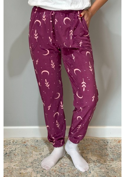 Kadın Kadife Tek Alt 140 Dal Mor modelleri