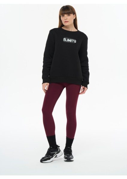 Kadın Pamuklu Içi Polarlı Bisiklet Yaka Sweatshirt modelleri