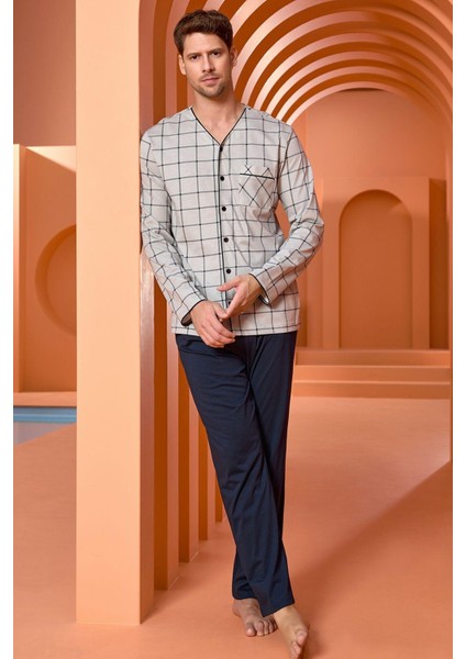 Erkek Gri Pijama Takımı 25418
