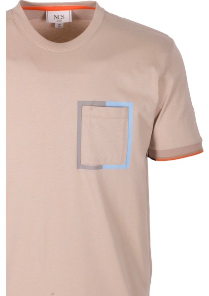 Erkek Tişört Bisiklet Yaka Bej Slim Fit %100 Pamuk T-Shirt Ncs Jeans 1304 fiyatları