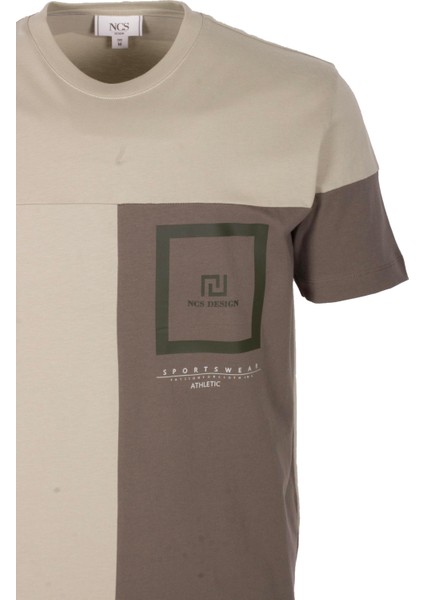 Erkek Tişört Bisiklet Yaka Haki Slim Fit %100 Pamuk T-Shirt Ncs Jeans 1301 fiyatları