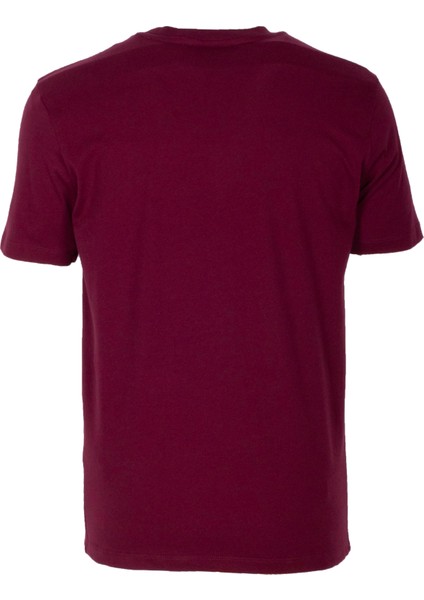 Erkek Tişört Bisiklet Yaka Bordo Slim Fit %100 Pamuk T-Shirt Ncs Jeans 1303 indirimleri