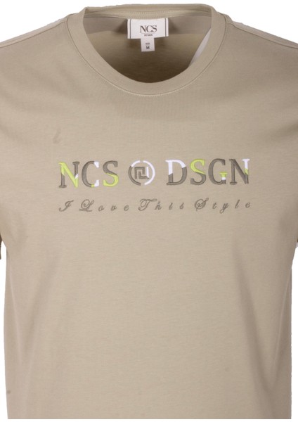Erkek Tişört Bisiklet Yaka Açık Olive Slim Fit %100 Pamuk T-Shirt Ncs Jeans 1303 indirimleri