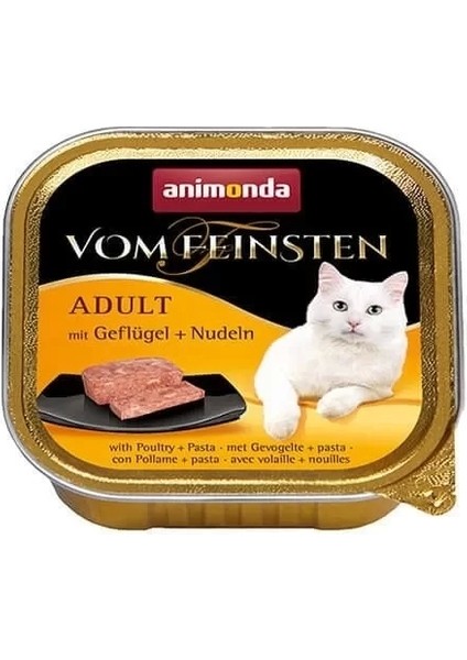 Kümes Hayvanı ve Makarnalı Yetişkin Konserve Kedi Maması 100 gr