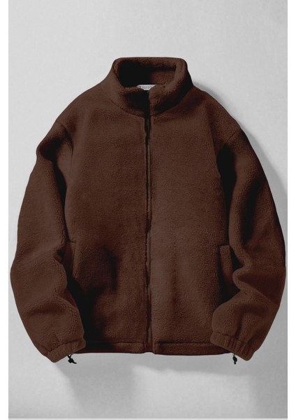 Erkek Alaska Regular Peluş Sherpa Kışlık Tam Fermuarlı Polar Sweatshirt