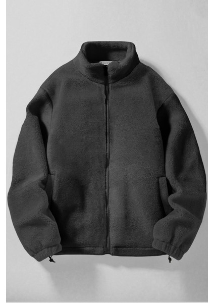 Erkek Alaska Regular Peluş Sherpa Kışlık Tam Fermuarlı Polar Sweatshirt