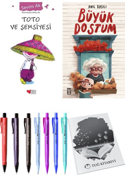 Büyük Dostum ve Toto ve Şemsiyesi 2'li Set + Hediyeli